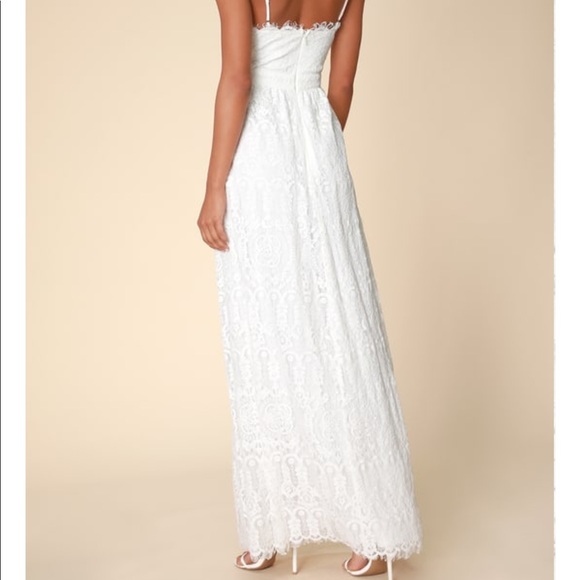 UNENDING LOVE WHITE LACE MAXI DRESS - Picture 2 of 5